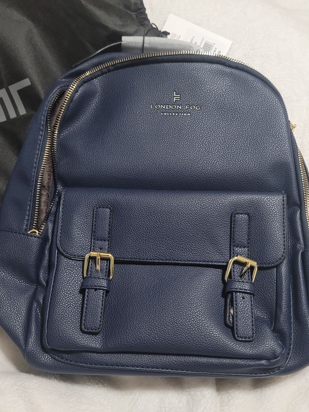 NWT London Fog Navy 100th Anniversary Edition Stella Pebble Backpack‎ MSRP $98